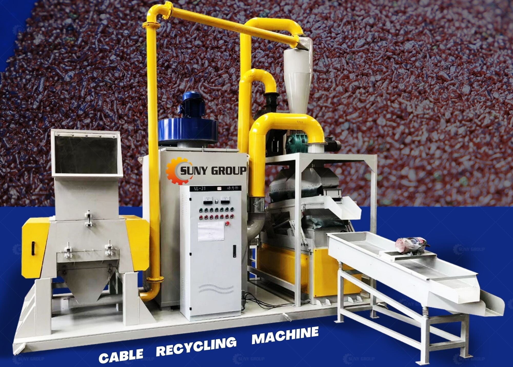 300kg/hr cable recycling equipment